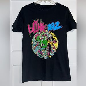 Black and Neon Blink-182 Band Tee | Size S